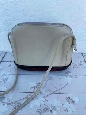 CEM Cream and Dark Brown Two-Tone Crossbody Bag